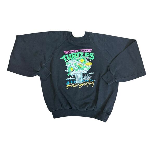 Teenage Mutant Ninja Turtles Crewneck Sweatshirt Youth‎ Large Vintage Retro 1990 - Picture 1 of 10